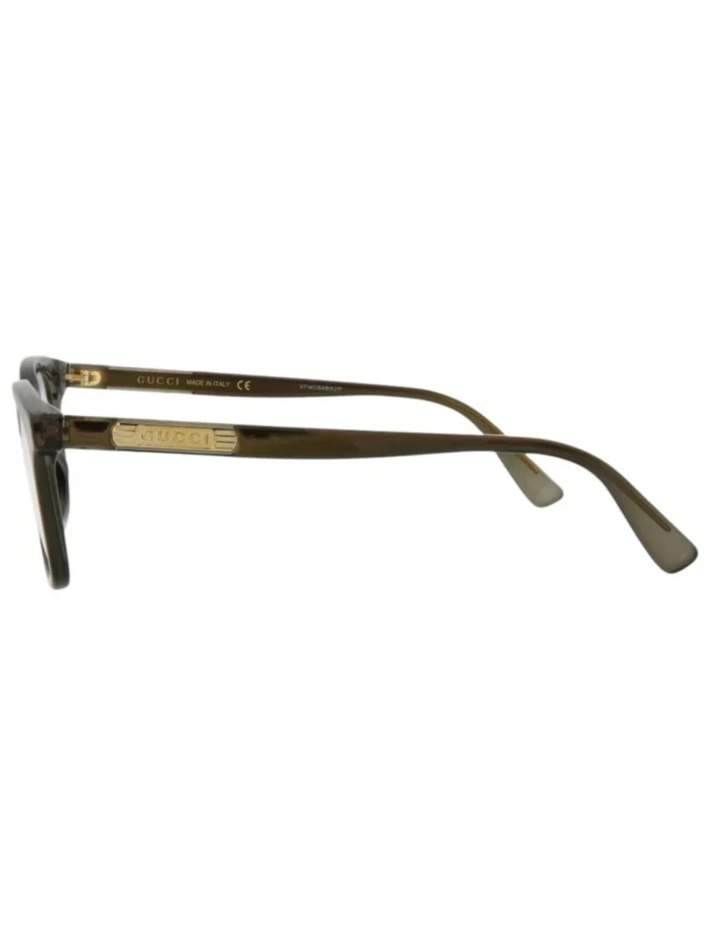 New Gucci Women's Eyeglasses Mens Square Rectangle Grey Grey Transparent